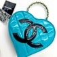 Chanel 1995 CC Blue Heart Vanity Bag