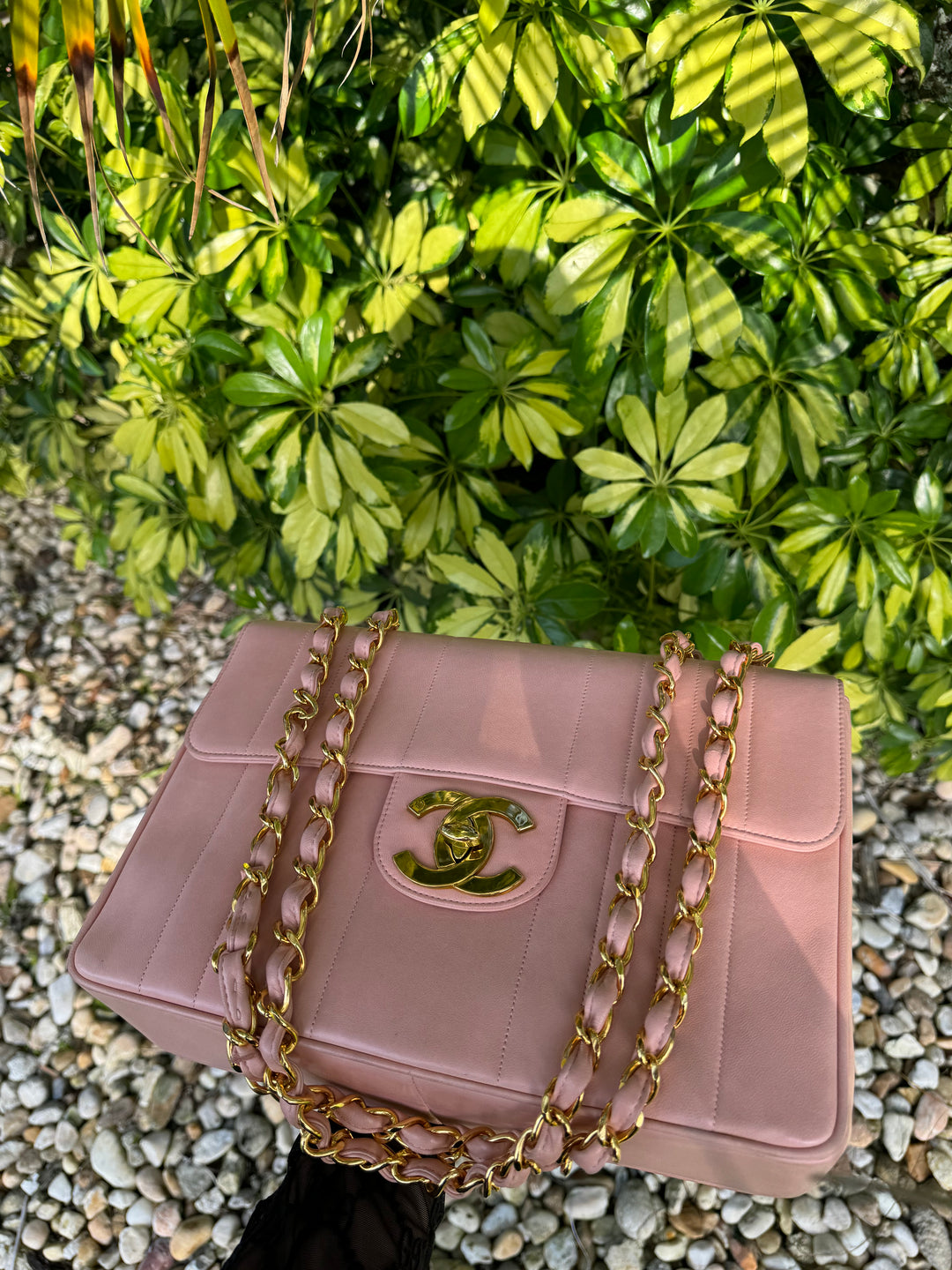 Chanel Light Pink Vintage Lambskin Jumbo Flap Bag