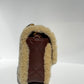 Chanel 25K Brown Mini Shearling Flap Bag