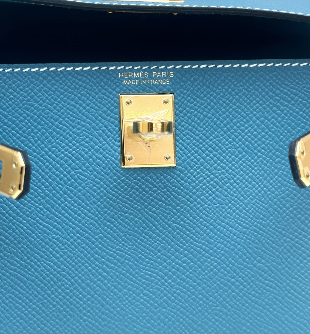 Hermès Mini Kelly Sellier 20 New Blue Jean Epsom Gold Hardware 2026