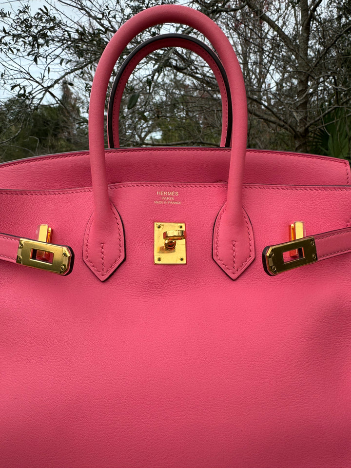 Hermes Rose Lipstick Swift Birkin 25 GHW