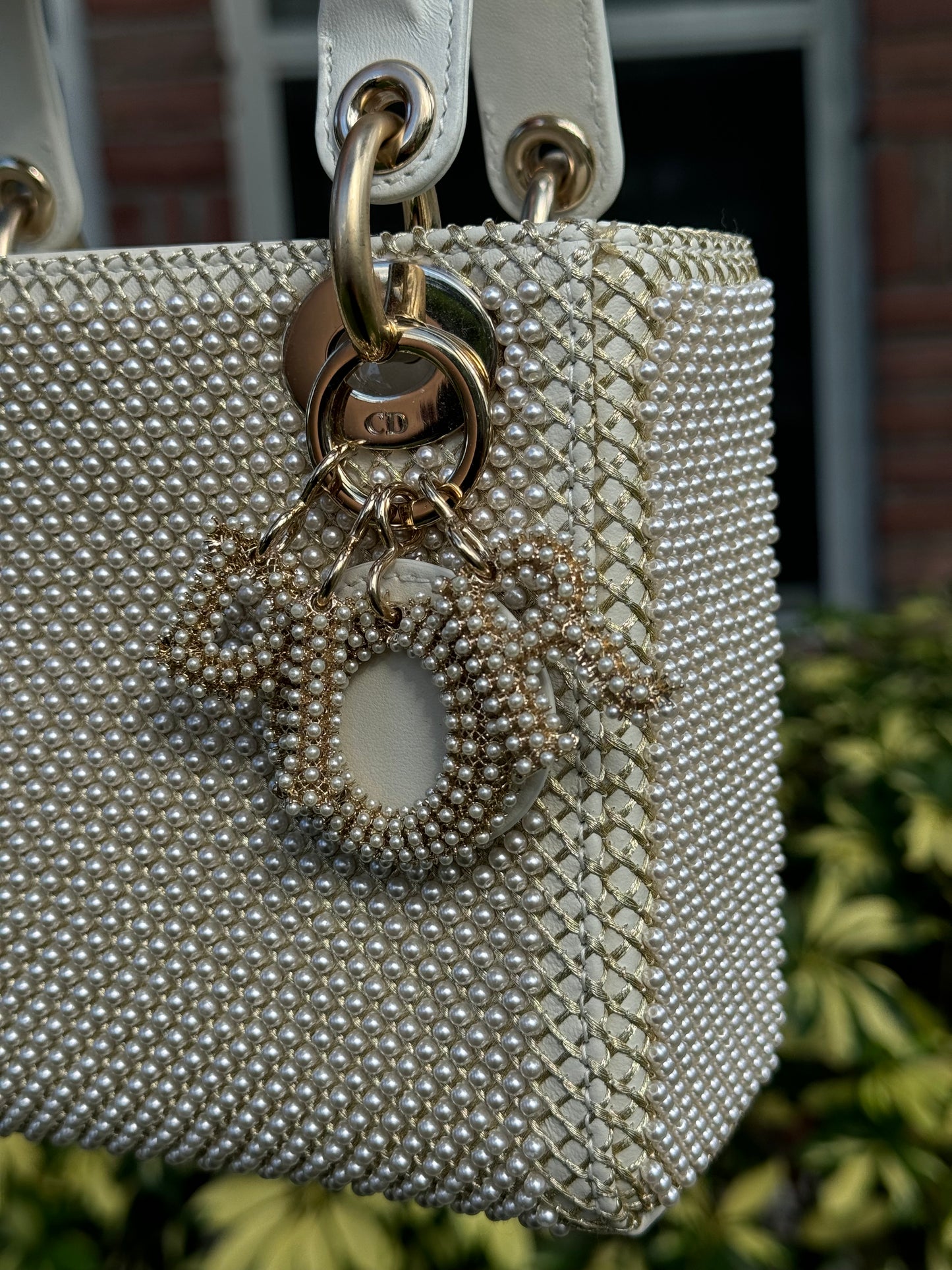 2022 Pearl Lady Dior Mini Top Handle