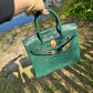 Hermes Matte Croc Vert Fonce Birkin 30