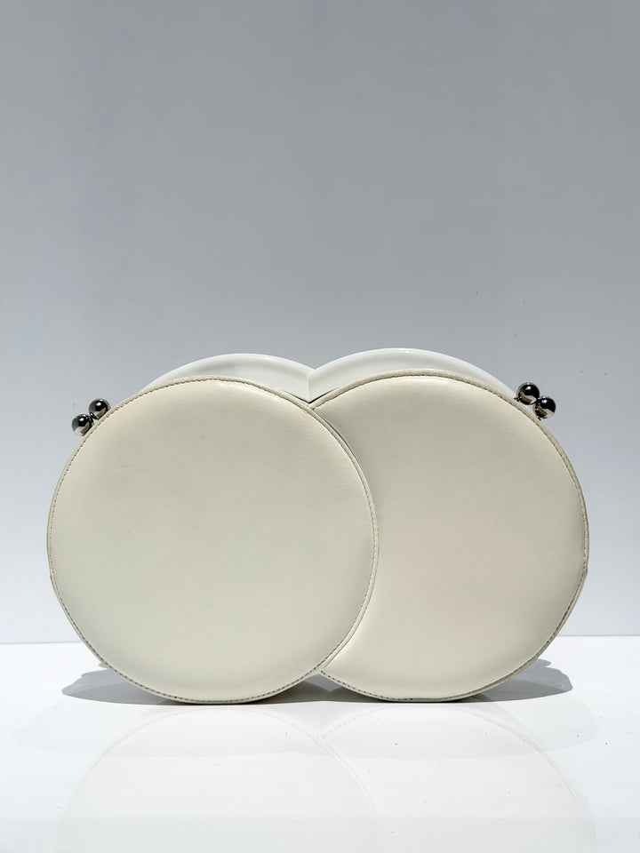 Chanel White Plexiglass Brasserie Gabrielle Plate Minaudière Silver Hardware 2015