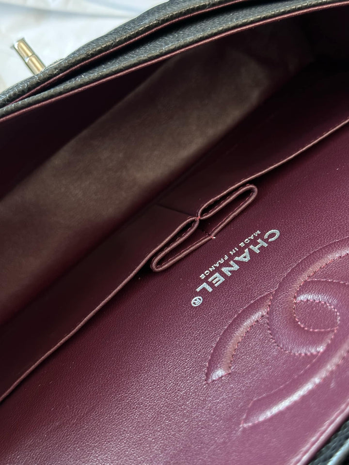 Chanel Black Medium Caviar Double Flap Bag SHW