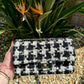 Chanel Ecru Medium Houndstooth Tweed Flap Bag