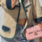 Chanel Sakura Pink Vintage Lizard Mini Square Flap Bag