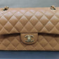 Chanel 22S Small Caramel Lambskin Classic Flap Bag + LGHW