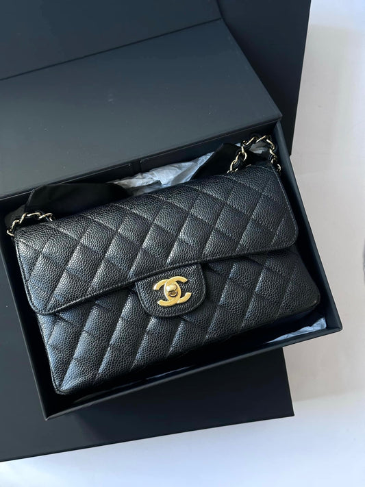 Chanel Small Black Caviar Classic Flap + GHW