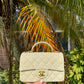 Chanel 21S Mini Light Beige Caviar Top Handle