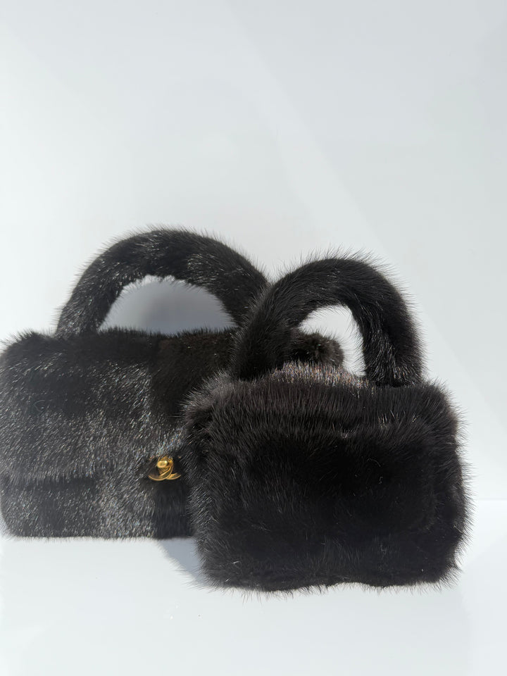 Chanel Vintage RARE Mink Kelly Parent & Child Set