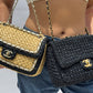 Chanel 18C Black Ancient Greece Raffia Crochet Flap Bag