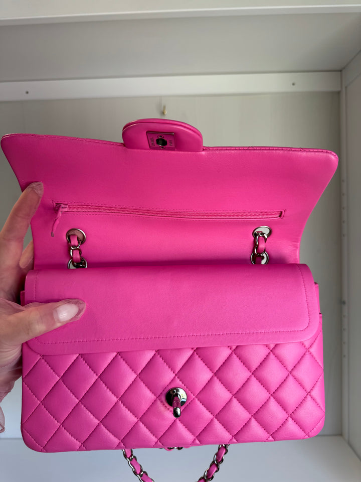 Chanel 21S Pink Neon Lambskin Medium Flap Bag