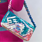Chanel 2010 Watercolor Nylon Resin Flap Bag