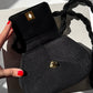 Chanel 1997 Limited Edition Black Cord Flap Bag