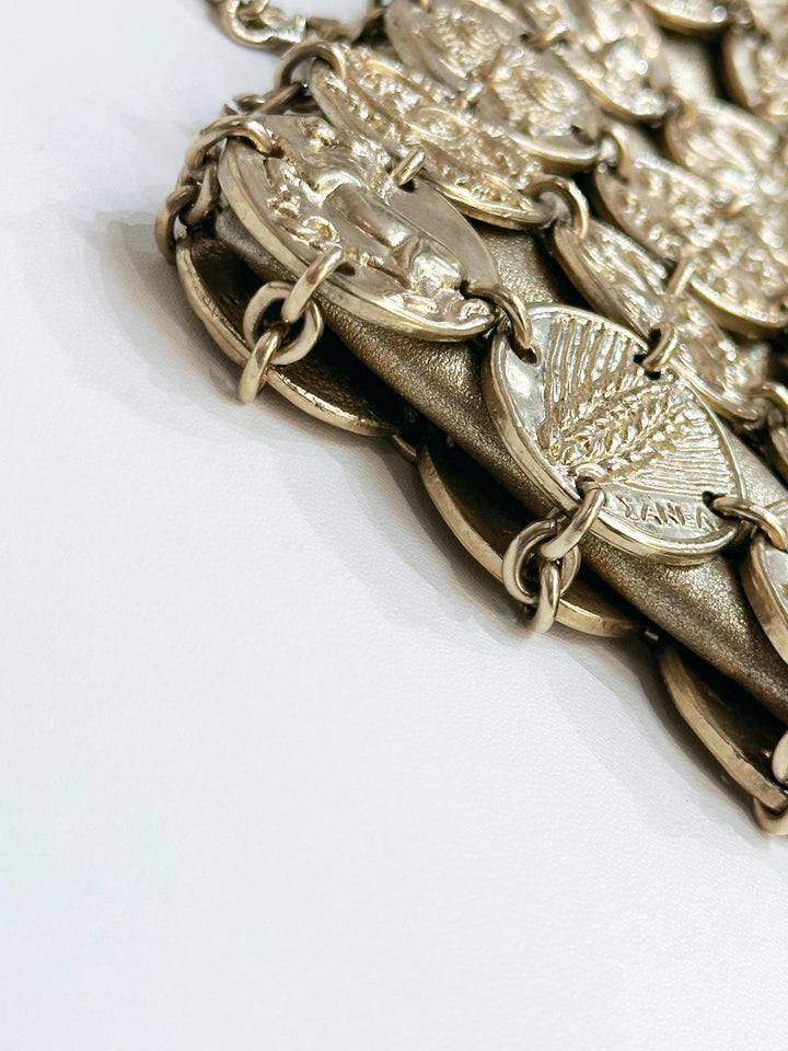 Chanel 18C Metiers D’art Gold Medallion Evening Bag