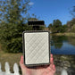 Chanel Black Quilted Leather and White Perspex Perfume Bottle Minaudiere