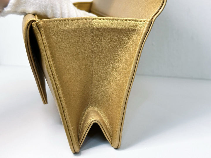 Chanel 19A Gold Egyptian CC Clutch