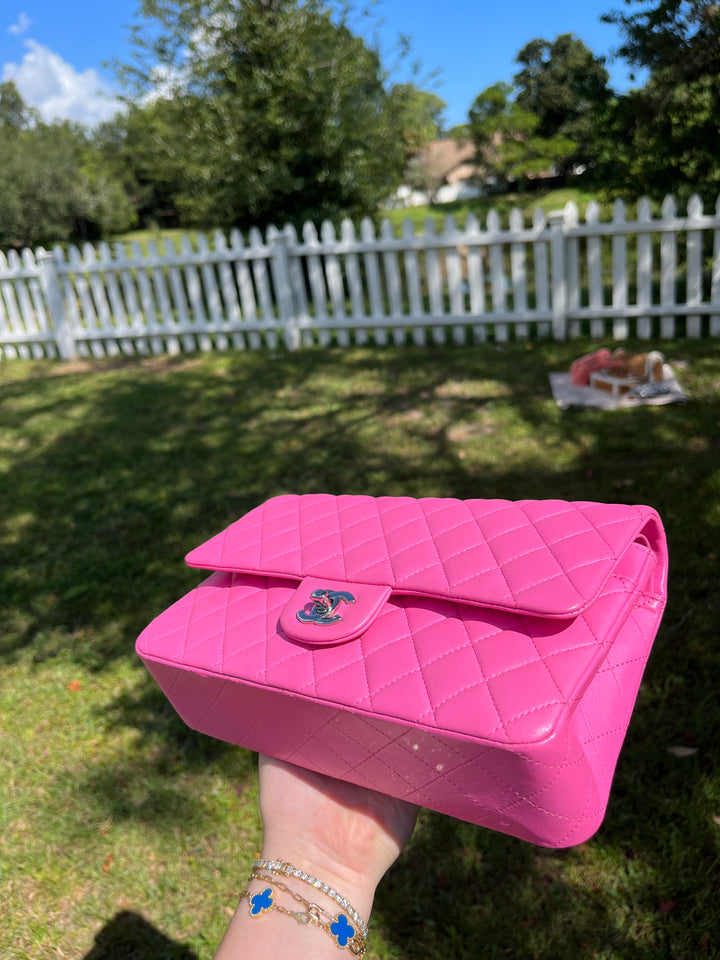 Chanel 21S Pink Neon Lambskin Medium Flap Bag