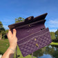 Chanel Purple Medium Vintage Caviar Classic Flap