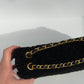 Chanel 24K Black Shearling Medium Flap Bag