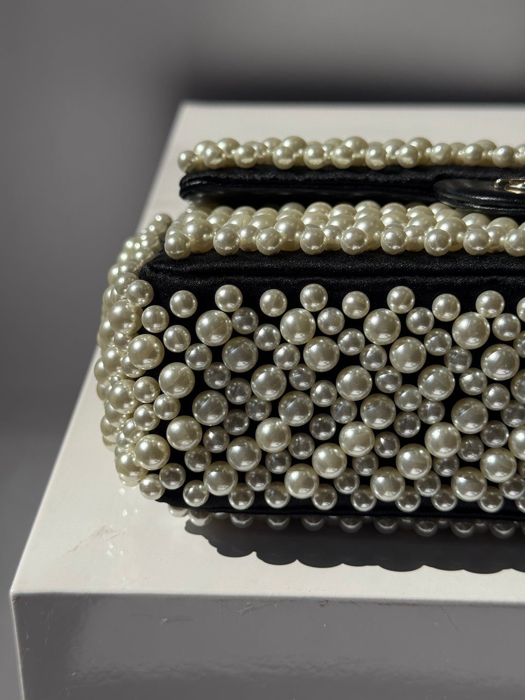 Chanel 19S Pearl Embellished Mini Rectangular Flap Bag