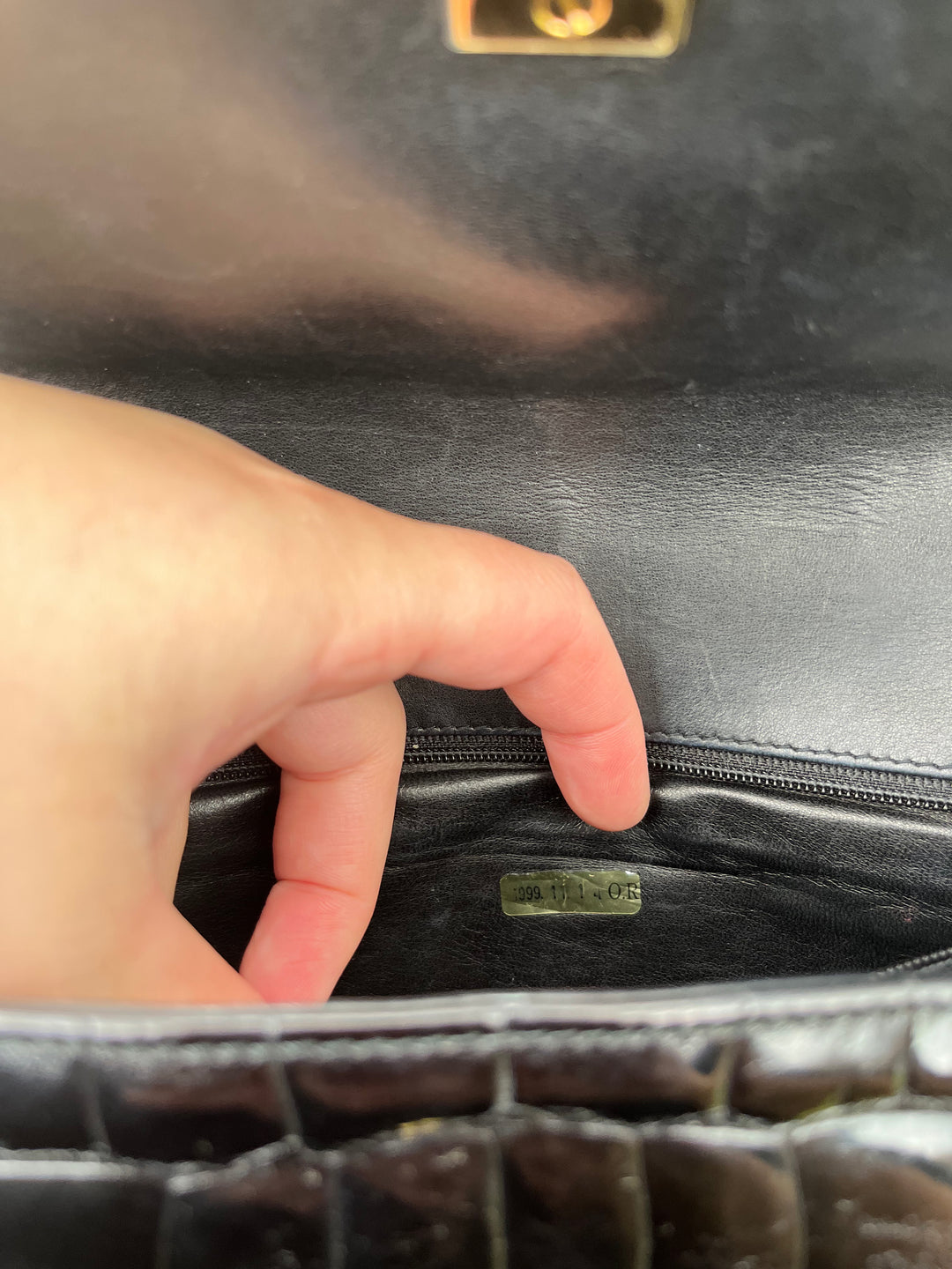 Chanel Vintage Large Crocodile Top Handle Flap Bag