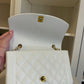 Chanel Snow White 24K Medium Caviar Diana Flap Bag