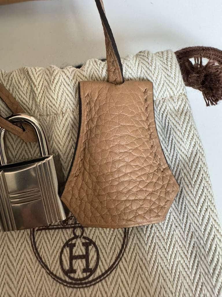 Hermes Chai Togo Birkin 25 Palladium Hardware