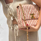 Chanel 24K Vintage Pink Striped Large Flap