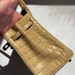 Hermes Matte Crocodile Poussiere Birkin 25 PHW