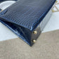 Hermes Blue Sapphire Alligator Kelly 25 Sellier