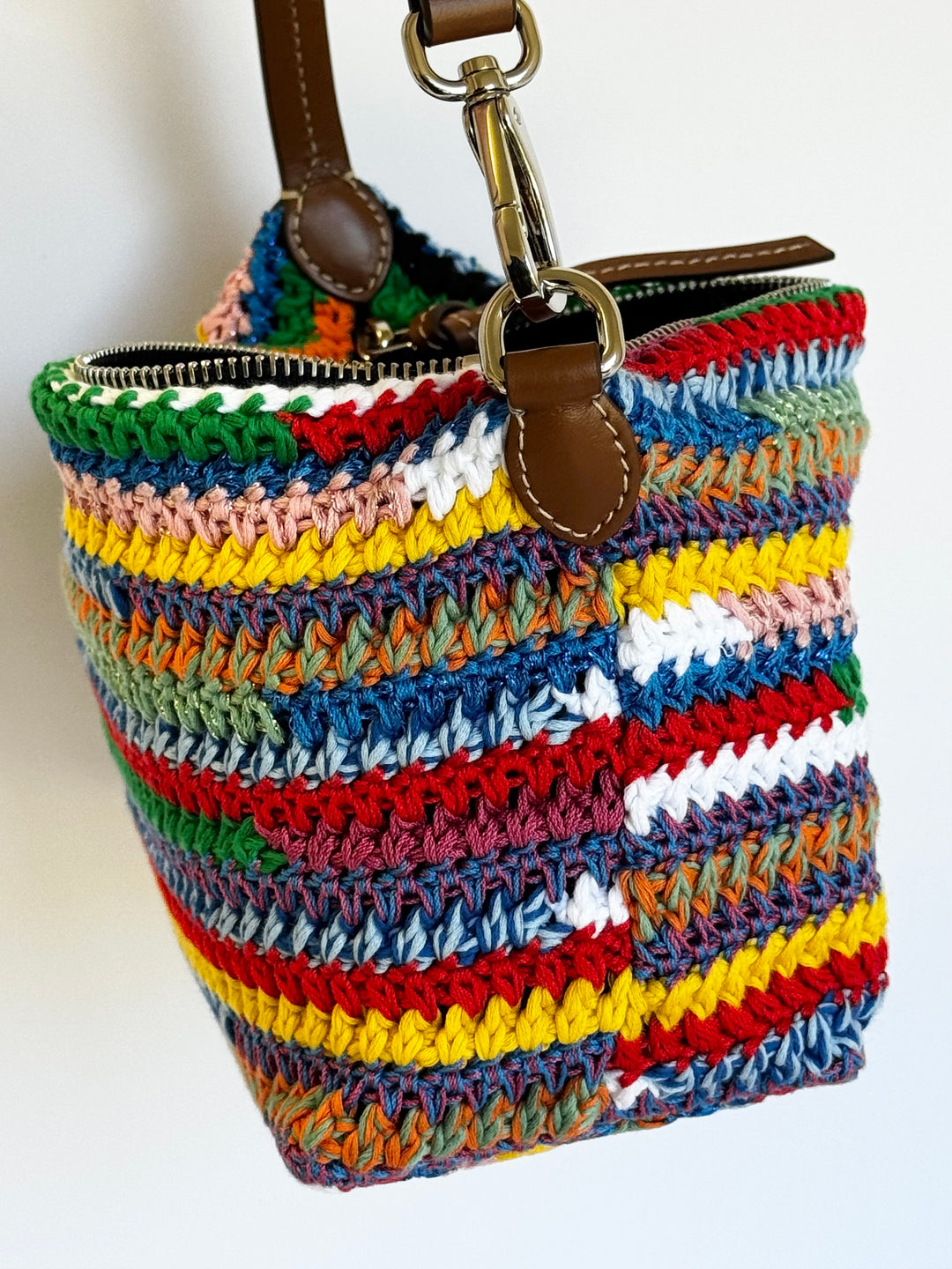 Miu Miu Crochet Multicolor Pouch Bag