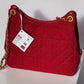 Chanel Small Red Wool Tweed Hobo