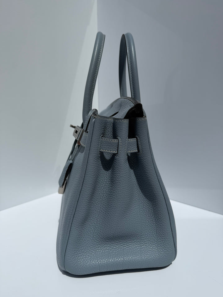 Hermès Birkin 30 Bleu Lin Togo Palladium Hardware 2012