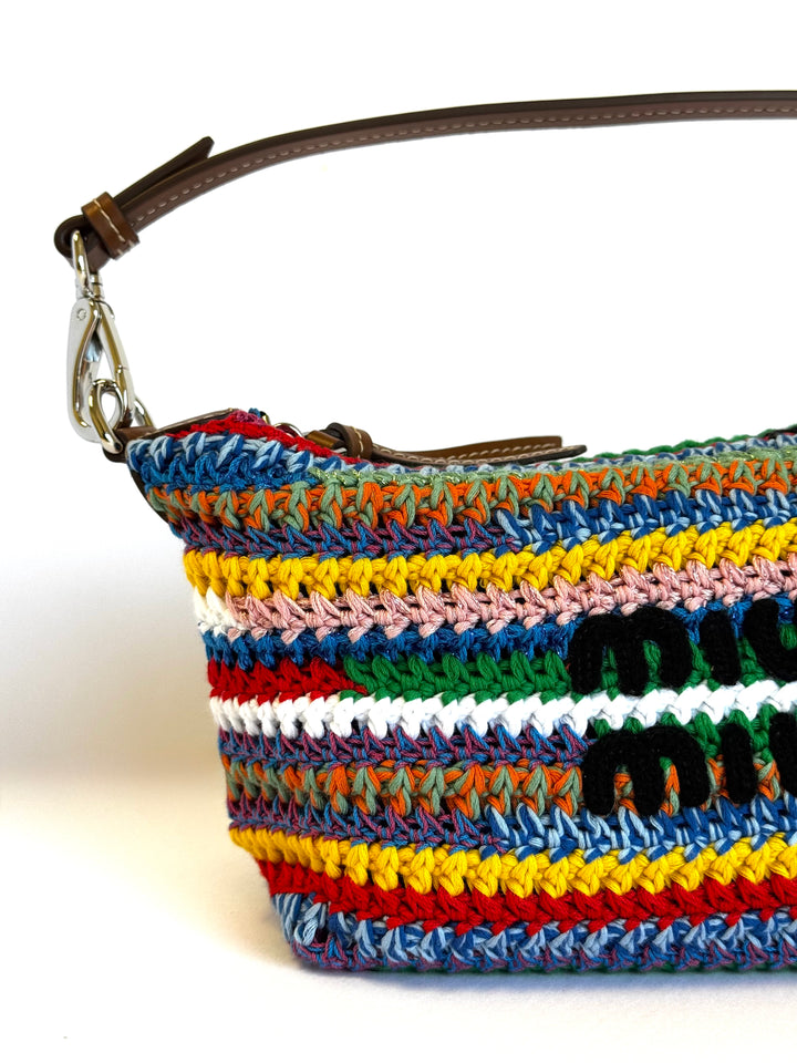 Miu Miu Crochet Multicolor Pouch Bag