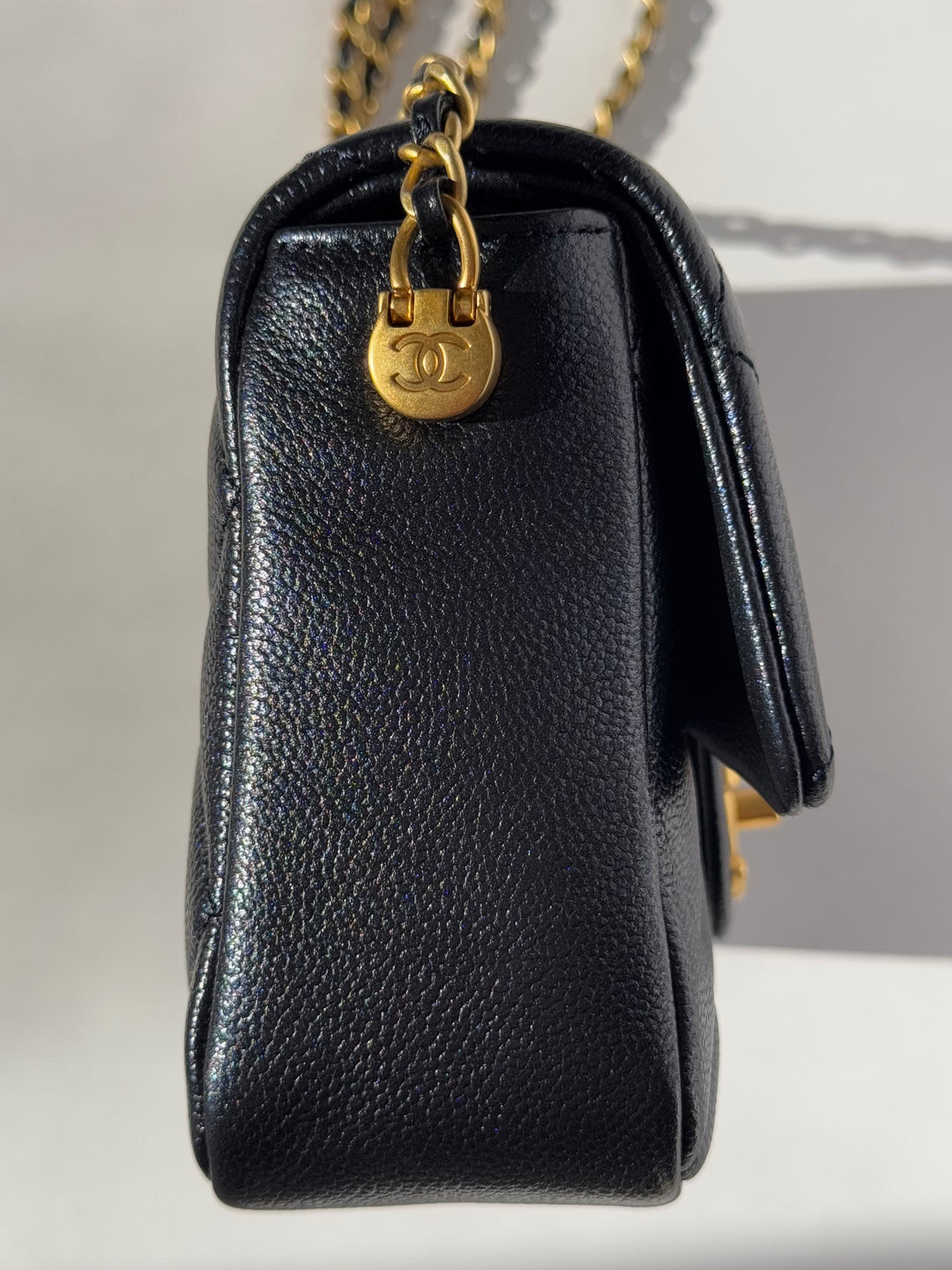 Chanel Black Iridescent My Perfect Mini Flap Bag