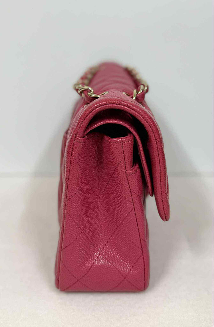 Chanel Dark Pink Small Caviar Classic Flap