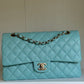 Chanel 20C Tiffany Blue Medium Caviar Flap Bag