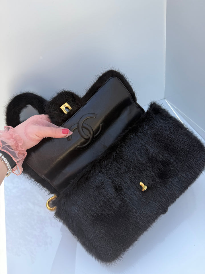 Chanel Vintage RARE Mink Kelly Parent & Child Set