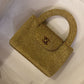 Chanel RARE 1998 Gold Silk Woven Mini Kelly