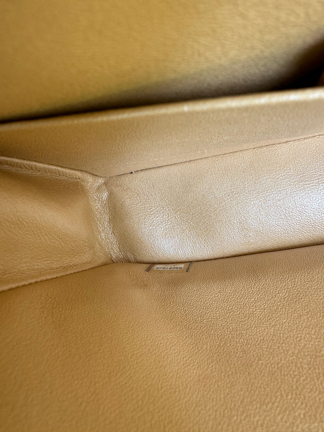 Chanel 19S Beige Iridescent Medium Caviar Classic Flap