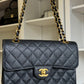 Chanel 6 Series Black Small Vintage Caviar Classic Flap Bag