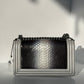 Chanel 16K Silver Python Old Medium Boy Bag