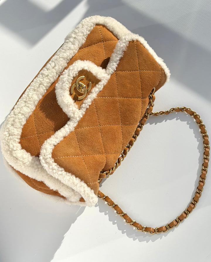 Chanel Medium Shearling Coco Neige Flap