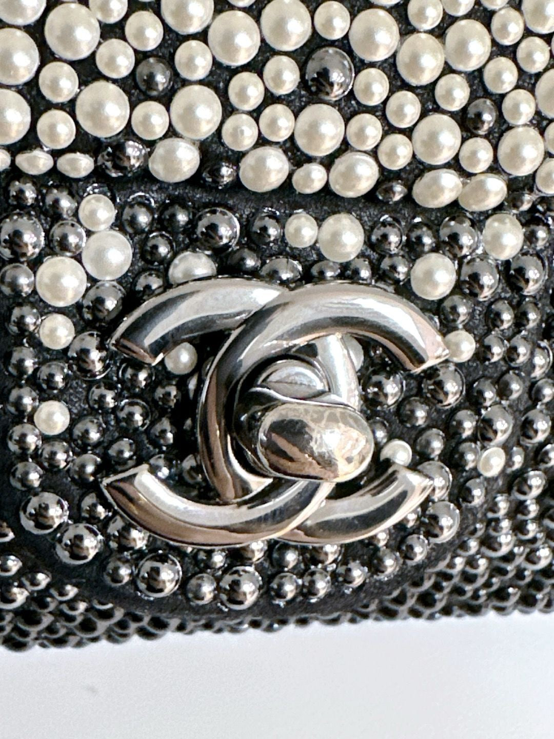 Chanel 2014 Pearl Embellished Mini Flap