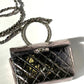 Chanel Metallic Calfskin Mini Ring Handle Flap Bag