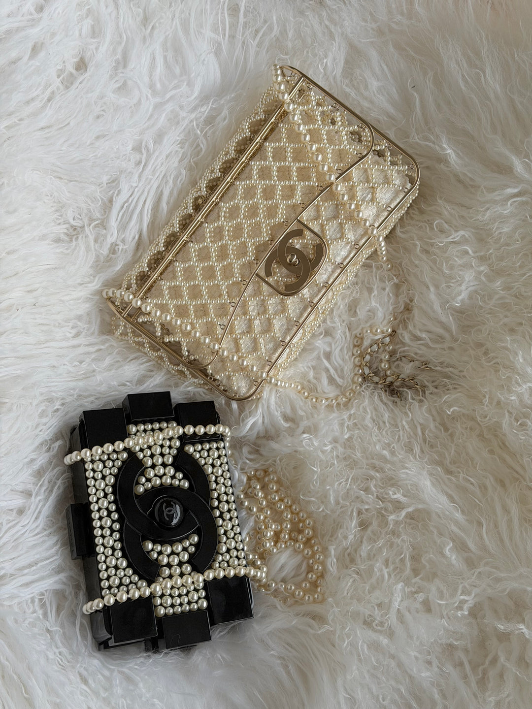 Chanel Pearl Plexiglass Lego Minaudiere
