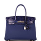 Hermes Bleu Encre Togo and Niloticus Birkin 30