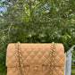 Chanel Vintage Dark Beige Medium Caviar Double Flap Bag